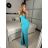 Langes, elegantes, ärmelloses Sommerkleid für Damen (Einheitsgröße S/M) ITALIAN FASHION IMPBB23C29640 -   türkis -   S/M/L