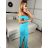 Langes, elegantes, ärmelloses Sommerkleid für Damen (Einheitsgröße S/M) ITALIAN FASHION IMPBB23C29640