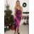 Trägerloses langes Partykleid aus Satin für Damen (44/46 EINHEITSGRÖSSE) ITALIAN FASHION IMPSH246357XL