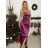 Trägerloses langes Partykleid aus Satin für Damen (44/46 EINHEITSGRÖSSE) ITALIAN FASHION IMPSH246357XL
