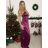 Trägerloses langes Partykleid aus Satin für Damen (44/46 EINHEITSGRÖSSE) ITALIAN FASHION IMPSH246357XL