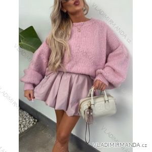 Übergroßer Langarm-Strickpullover aus Mohair für Damen (S/M/L EINHEITSGRÖSSE) ITALIAN FASHION IMWGB25009