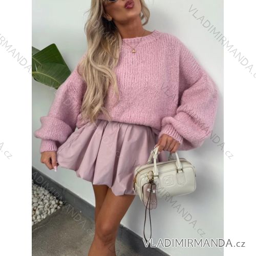 Übergroßer Langarm-Strickpullover aus Mohair für Damen (S/M/L EINHEITSGRÖSSE) ITALIAN FASHION IMWGB25009