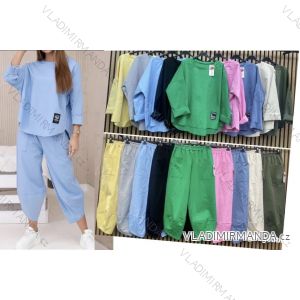 Damen Sommer Tunika und Hose Set (S/M/L Einheitsgröße) ITALIAN FASHION IMWCM25005