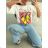 Damen Kurzarm-Oversize-T-Shirt (S/M/L Einheitsgröße) ITALIAN FASHION IMWGB25016