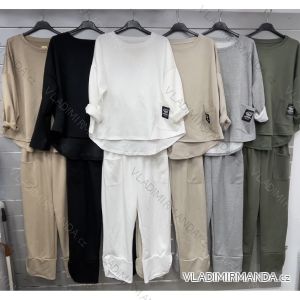 Damen-Set aus Langarm-T-Shirt und langer Jogginghose (S/M/L ONE SIZE) ITALIAN FASHION IMWGS25009