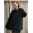 Langarmkleid mit Anhänger Damen Oversized (3XL / 4XL ONE SIZE) ITALIAN FASHION IMWQ2115022 schwarz 3xl / 4xl