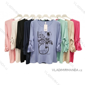 Übergroßes 3/4-Langarm-T-Shirt für Damen (S/M/L EINHEITSGRÖSSE) ITALIAN FASHION IMPLI2567481
