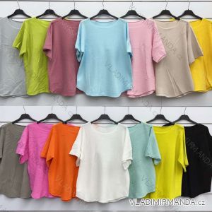 Kurzärmliges Strick-T-Shirt für Damen (S/M/L EINHEITSGRÖSSE) ITALIAN FASHION IMWKK25004