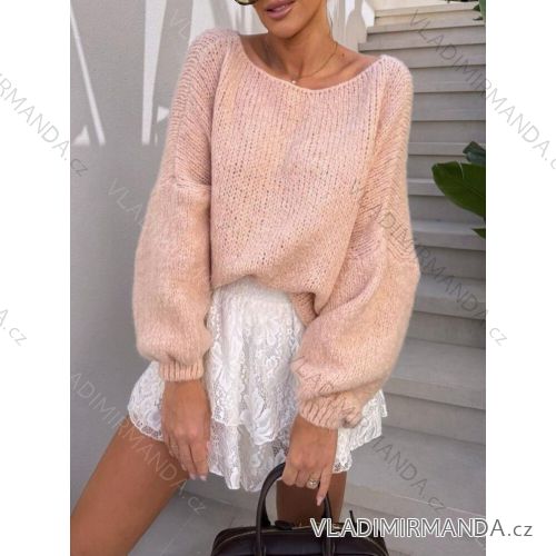 Langärmliger Strickpullover für Damen (S/M/L EINHEITSGRÖSSE) ITALIAN FASHION IMWCH25010