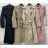 Dünner Frühlingsmantel mit Gürtel, lange Ärmel, Damen (S/M/L ONE SIZE) ITALIAN FASHION IMWCP25026