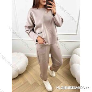 Trainingsanzug-Set für Damen, übergroßes Langarm-Sweatshirt und Jogginghose (S/M/L EINHEITSGRÖSSE) ITALIAN FASHION IMWCP25028