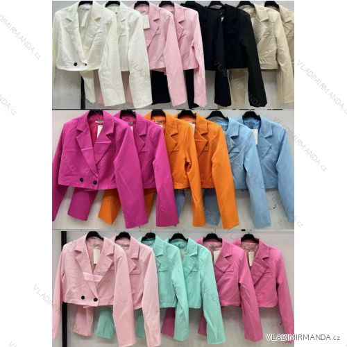 Kurze elegante Langarmjacke für Damen (XS/S/M ONE SIZE) ITALIAN FASHION IMWAE25004