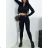 Damen-Set aus langärmligem Sport-Crop-Top und langen Leggings (XS/S/M EINHEITSGRÖSSE) ITALIAN FASHION IMWAE25020