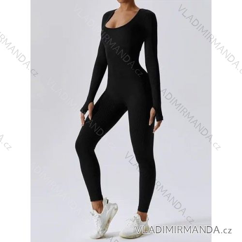 Figurformender, langärmliger Jumpsuit für Damen (XS/S/M EINHEITSGRÖSSE) ITALIAN FASHION IMWAE25021