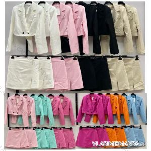 Elegantes Set aus langärmeliger Jacke und kurzem Rock für Damen (XS/S/M ONE SIZE) ITALIAN FASHION IMWAE25023