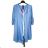 Langes Hemdkleid mit 3/4-Ärmeln für Damen (S/M/L EINHEITSGRÖSSE) ITALIAN FASHION IMPBB25S5554