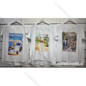 Kurzärmliges Oversize-T-Shirt für Damen (S/M/L EINHEITSGRÖSSE) ITALIAN FASHION IMWF25002