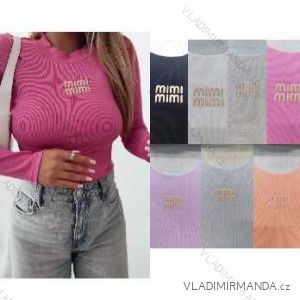Langärmliges gestreiftes Damen-T-Shirt (S/M/L, EINHEITSGRÖSSE) TURKISH FASHION TMWM25002