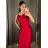 Langes elegantes Partykleid mit Trägern für Damen (S/M/L ONE SIZE) ITALIAN FASHION IMPSH2593328 rot S/M/L
