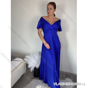 Langes, lässiges Kurzarmkleid für Damen in Übergröße (Einheitsgröße S/M) ITALIAN FASHION IMPSH245441