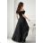 Damen Plus Size (42-46) langes elegantes ärmelloses Partykleid POLISH FASHION PMLBC23265-10 schwarz 38