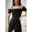 Damen Plus Size (42-46) langes elegantes ärmelloses Partykleid POLISH FASHION PMLBC23265-10 schwarz 38
