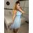 Elegantes Sommerkleid mit Trägern für Damen (Einheitsgröße S/M) ITALIAN FASHION IMPSH222053A/DU -   rot Ziegel -   S / M