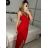 Šaty elegantní společenské na ramínka dámské (S/M ONE SIZE) ITALSKÁ MÓDA IM321608