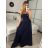 Langes trägerloses Pailletten-Partykleid für Damen (Einheitsgröße S/M) ITALIAN FASHION IMPSH233348