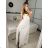 Langes trägerloses Pailletten-Partykleid für Damen (Einheitsgröße S/M) ITALIAN FASHION IMPSH233348