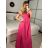 Langes trägerloses Pailletten-Partykleid für Damen (Einheitsgröße S/M) ITALIAN FASHION IMPSH233348 -   weiß -   S / M