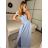 Langes trägerloses Pailletten-Partykleid für Damen (Einheitsgröße S/M) ITALIAN FASHION IMPSH233348 -   weiß -   S / M