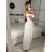 Langes trägerloses Pailletten-Partykleid für Damen (Einheitsgröße S/M) ITALIAN FASHION IMPSH233348 -   weiß -   S / M