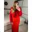 Damen-Langarm-Pelzbolero (Einheitsgröße S/M) ITALIAN FASHION IMHMS23083 -   rot -   S/M/L