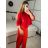 Damen-Langarm-Pelzbolero (Einheitsgröße S/M) ITALIAN FASHION IMHMS23083 -   rot -   S/M/L