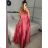 Langes Damenkleid aus Satin mit variabler Bindung Sommer (S / M / L ONE SIZE) ITALIAN FASHION IMM2250677