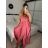 Langes Damenkleid aus Satin mit variabler Bindung Sommer (S / M / L ONE SIZE) ITALIAN FASHION IMM2250677