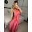 Langes Damenkleid aus Satin mit variabler Bindung Sommer (S / M / L ONE SIZE) ITALIAN FASHION IMM2250677
