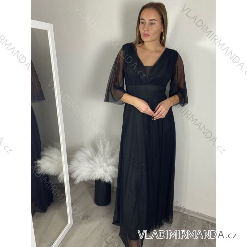 Kleid Kurzarm Damen (Uni L-2XL) ITALIENISCH MODA IMS25STELLA