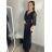 Kleid Kurzarm Damen (Uni L-2XL) ITALIENISCH MODA IMS25STELLA S/M/L dunkler Smaragd
