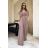 Damen Plus Size (42-46) langes elegantes ärmelloses Partykleid POLISH FASHION PMLBC23265-10 braun 38