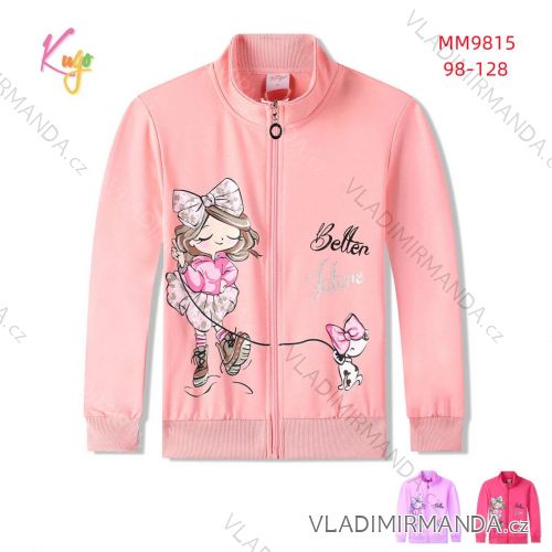 Leichtes Sweatshirt mit Reißverschluss, lange Ärmel, Kindermädchen (98-128) KUGO MM9815