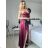 Langes trägerloses Pailletten-Partykleid für Damen (Einheitsgröße S/M) ITALIAN FASHION IMPSH233348 S / M Wein
