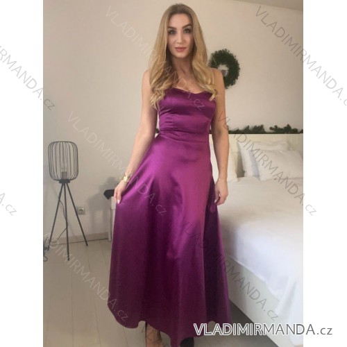 Šaty letní na ramínka dámské (S/M ONE SIZE) ITALSKÁ MÓDA IMPBB22B21841 S / M lila