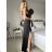 Šaty elegantní společenské na ramínka dámské (S/M ONE SIZE) ITALSKÁ MÓDA IM321608 -   růžová fuchsiová -   S/M/L