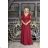 Damen Plus Size (42-46) langes elegantes ärmelloses Partykleid POLISH FASHION PMLBC23265-10 Wein 52