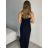 Langes Partykleid mit Trägern für Damen (Einheitsgröße S/M) ITALIAN FASHION IMPSH24V6357