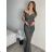 Langes Carmen-Partykleid für Damen (Einheitsgröße S/M) ITALIAN FASHION IMPSH24V6048 schwarz S/M/L