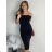 Langes, elegantes, ärmelloses Carmen-Kleid für Damen (S/M, Einheitsgröße) ITALIAN FASHION IMPLP2373014065 schwarz S/M/L